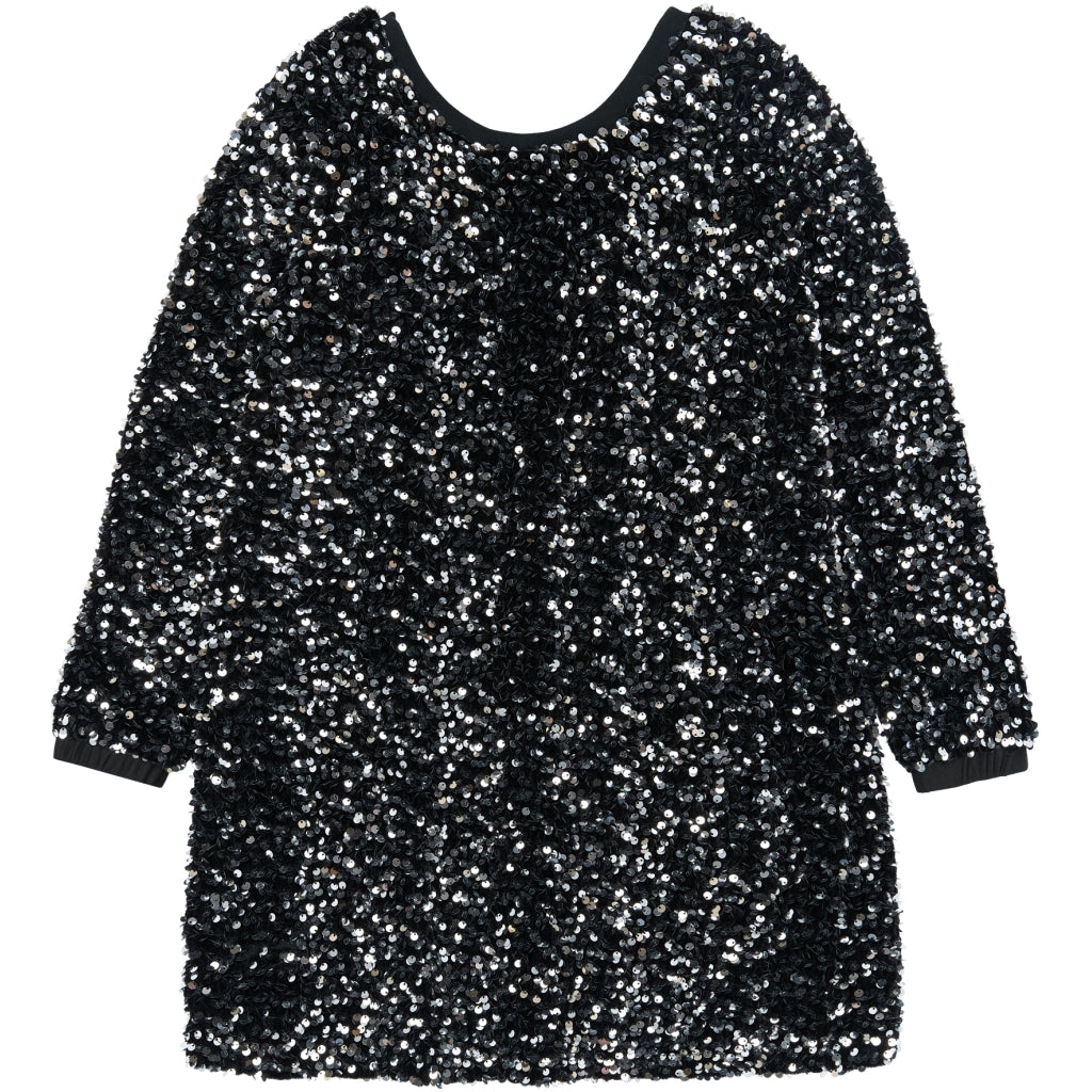 THE NEW TNYarlin Langærmet Paillet Kjole Kjoler Black Beauty