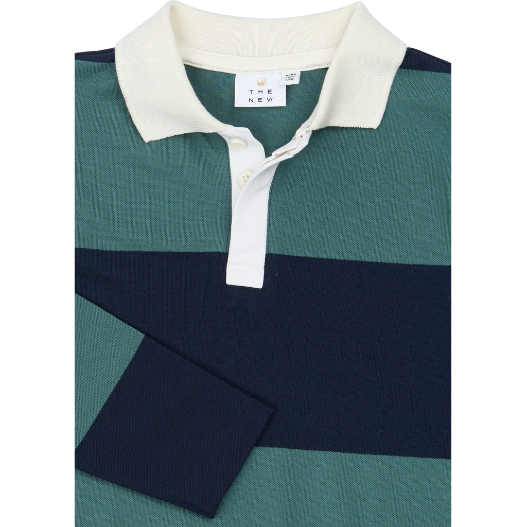 THE NEW TNYaron Langærmet Pique Polo Langærmet bluse Navy Blazer Striped