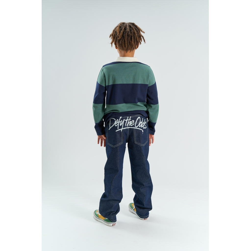 THE NEW TNYaron Langærmet Pique Polo Langærmet bluse Navy Blazer Striped