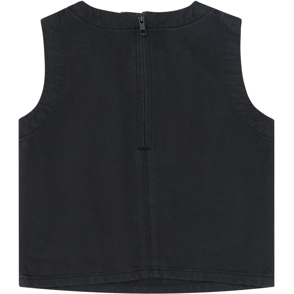 THE NEW TNYindi Ærmeløs Denim Top Kortærmede top Black denim