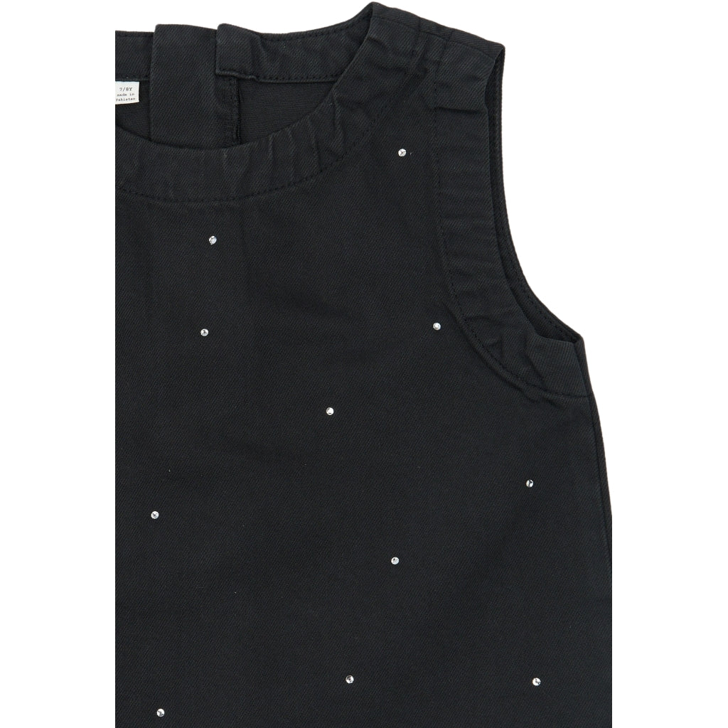 THE NEW TNYindi Ærmeløs Denim Top Kortærmede top Black denim