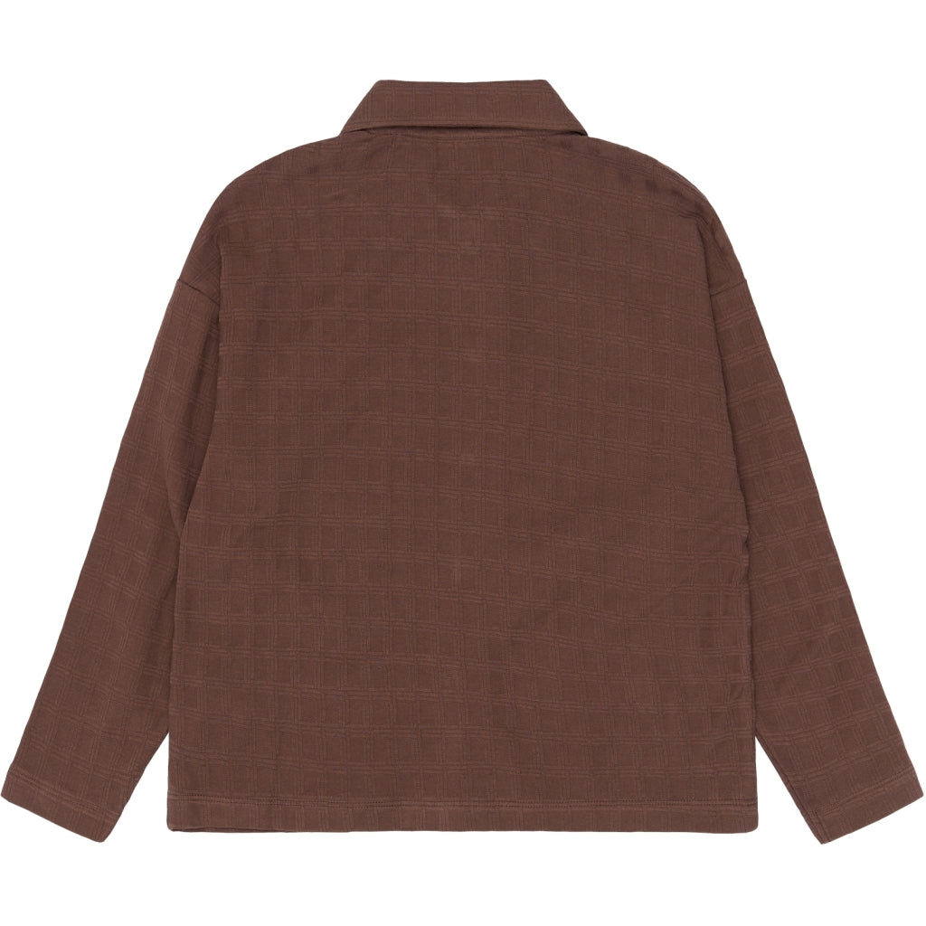 THE NEW TNYoel Oversize Langærmet Structured Skjorte Sweatshirt Chestnut