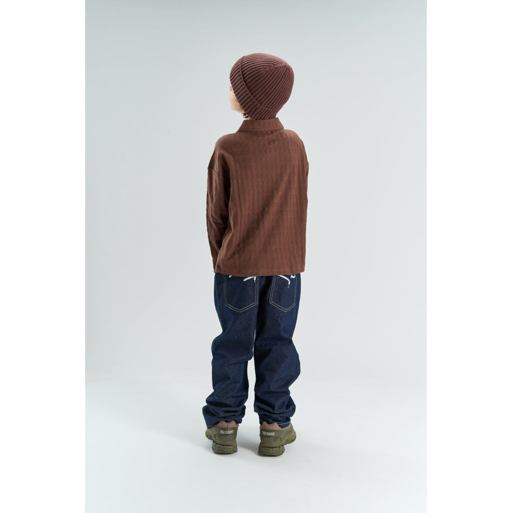 THE NEW TNYoel Oversize Langærmet Structured Skjorte Sweatshirt Chestnut