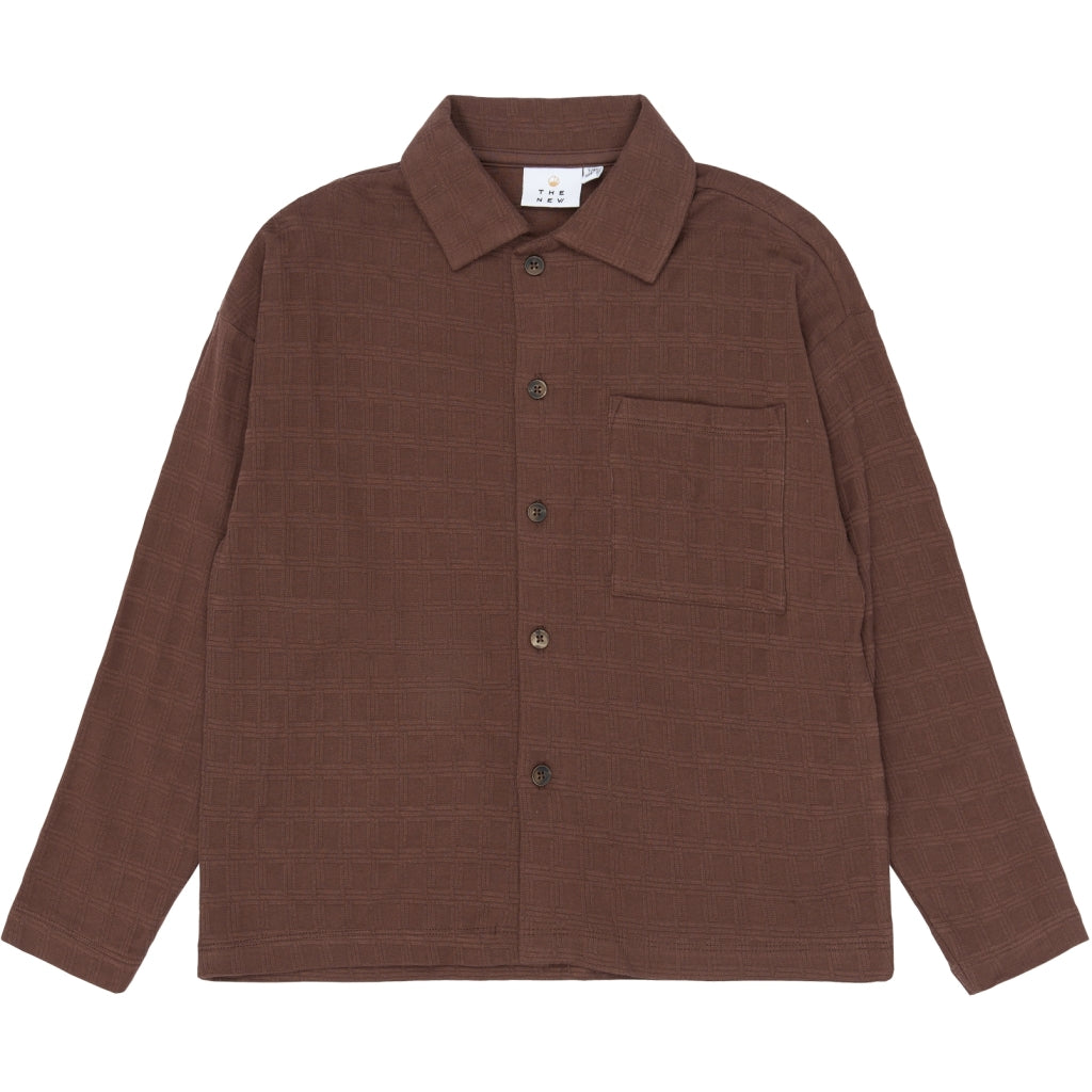 THE NEW TNYoel Oversize Langærmet Structured Skjorte Sweatshirt Chestnut