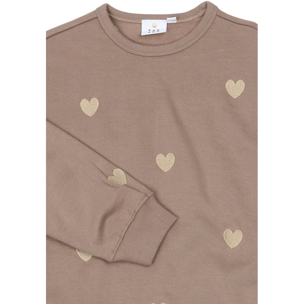 THE NEW TNYolaine Oversize Sweatshirt Sweatshirt Taupe Gray EMB TN
