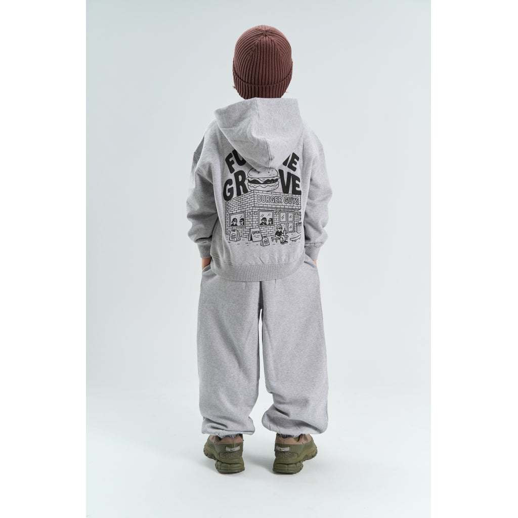 THE NEW TNYon Oversize Melange Hættetrøje Sweatshirt Light Grey Melange
