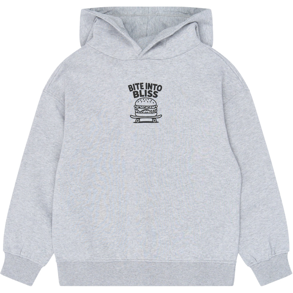 THE NEW TNYon Oversize Melange Hættetrøje Sweatshirt Light Grey Melange