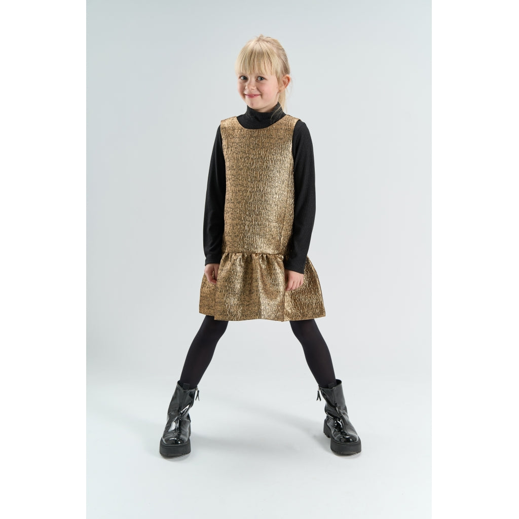 THE NEW TNYupa Ærmeløs Jacquard Kjole Kjoler GOLD 