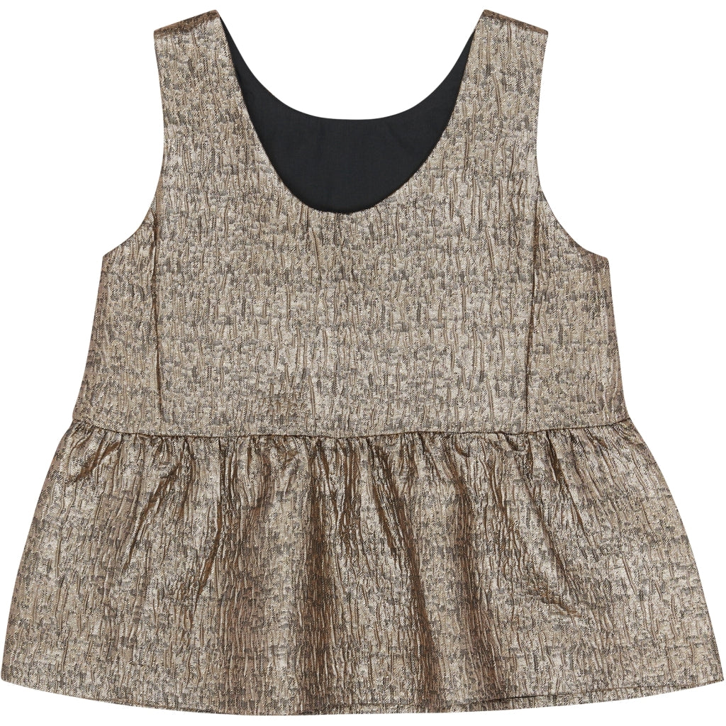 THE NEW TNYupa Ærmeløs Jacquard Top Kortærmede top GOLD 