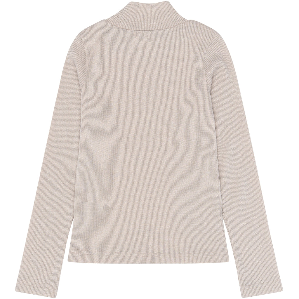 THE NEW TNYvette Langærmet Rib Top Langærmet bluse Gardenia