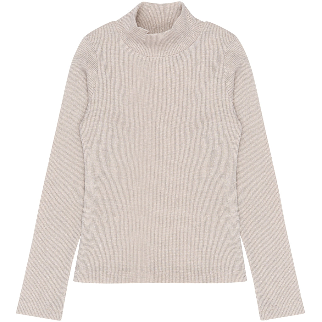 THE NEW TNYvette Langærmet Rib Top Langærmet bluse Gardenia