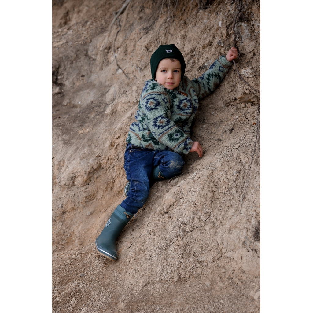 Mikk-Line Teddy Mix Jacket AOP Jakker Balsam Green