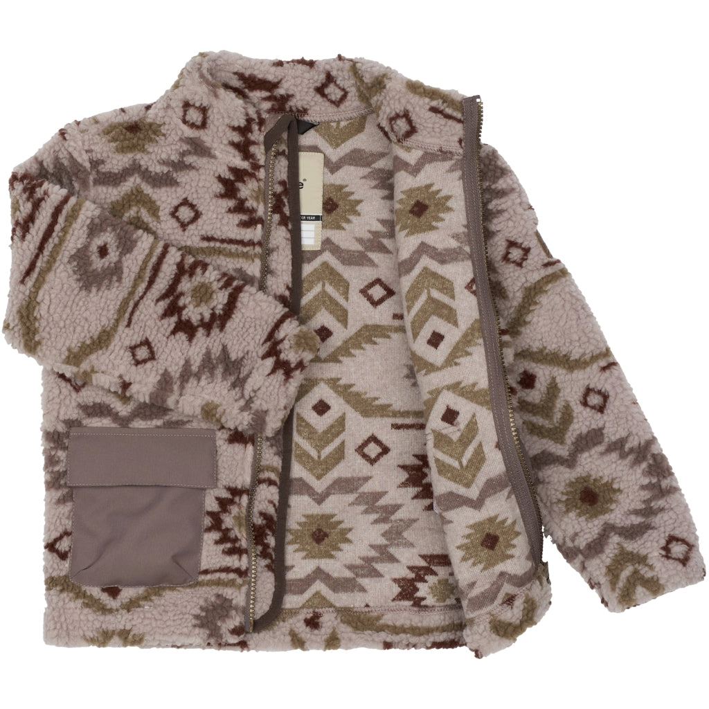 Mikk-Line Teddy Mix Jacket AOP Jakker Cloud Gray