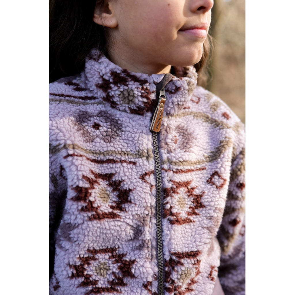 Mikk-Line Teddy Mix Jacket AOP Jakker Cloud Gray