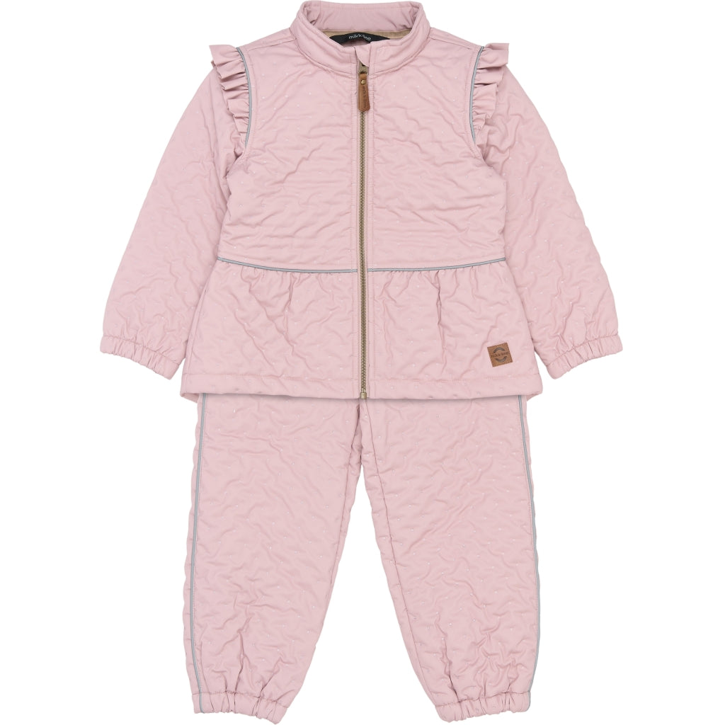 Mikk-Line Thermal+ Flæse Termosæt (Ensfarvet) Termotøj Adobe Rose