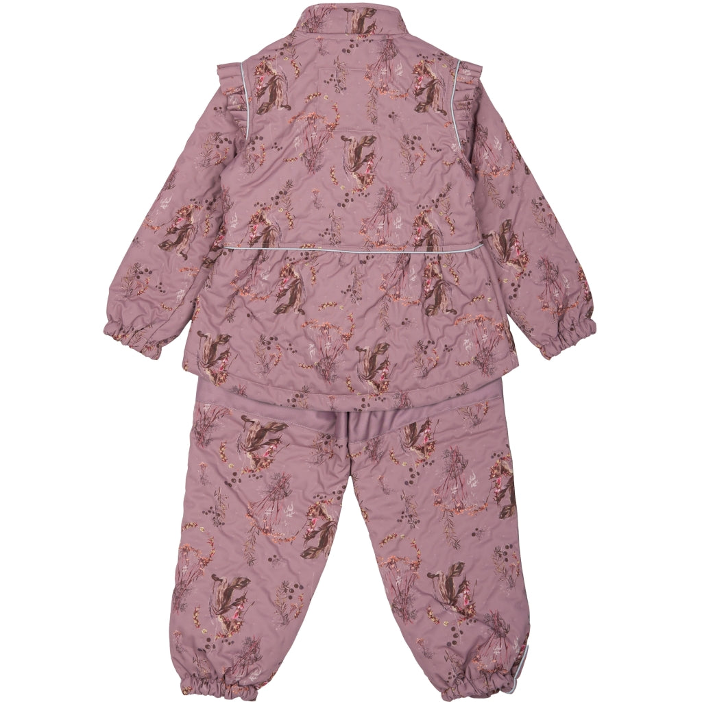 Mikk-Line Thermal+ Flæse Termosæt (Mønstret) Termotøj Twilight Mauve