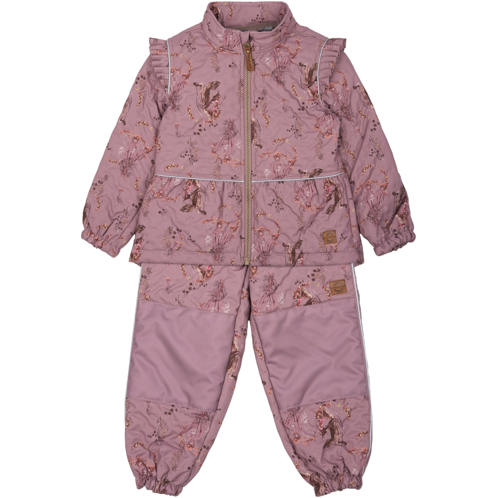 Mikk-Line Thermal+ Flæse Termosæt (Mønstret) Termotøj Twilight Mauve