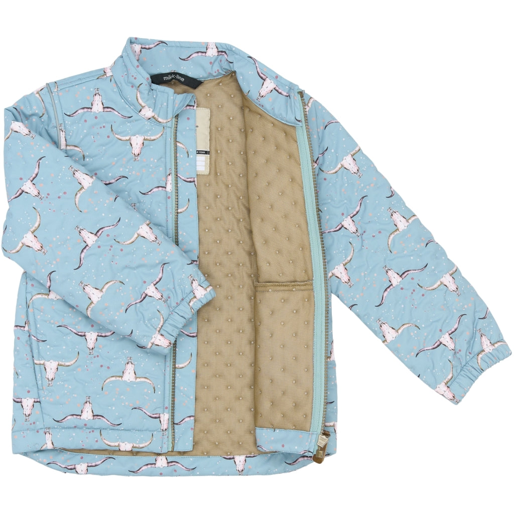 Mikk-Line Thermal+ Jakke (Mønstret) Termotøj Stone Blue