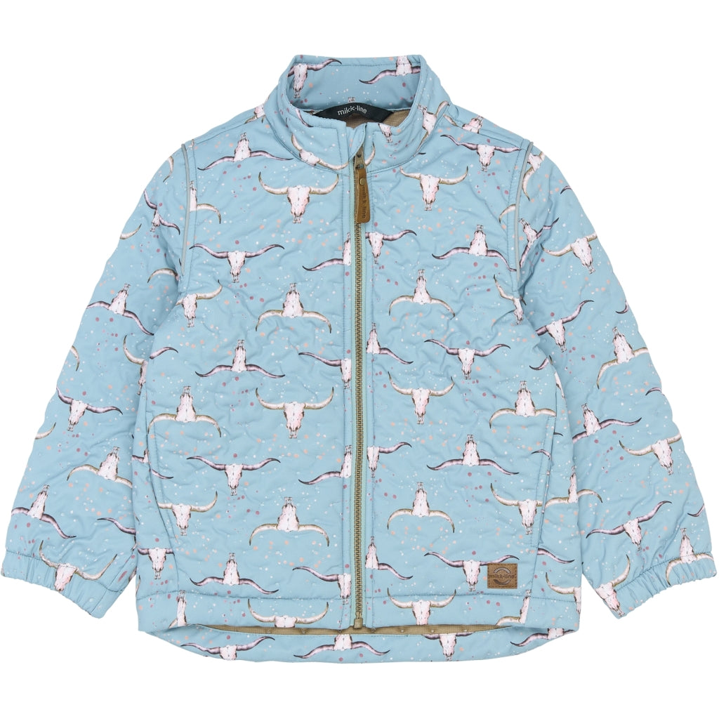 Mikk-Line Thermal+ Jakke (Mønstret) Termotøj Stone Blue