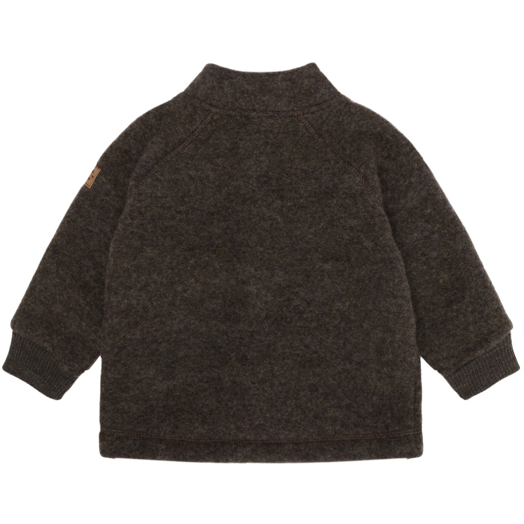 Mikk-Line Toddler Uldjakke Uld Dark Brown Melange