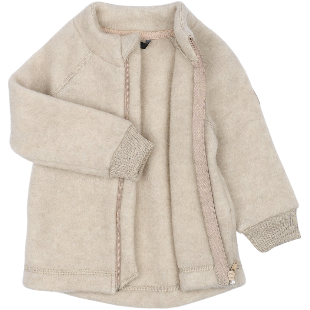 Mikk-Line Toddler Uldjakke Uld Melange Offwhite