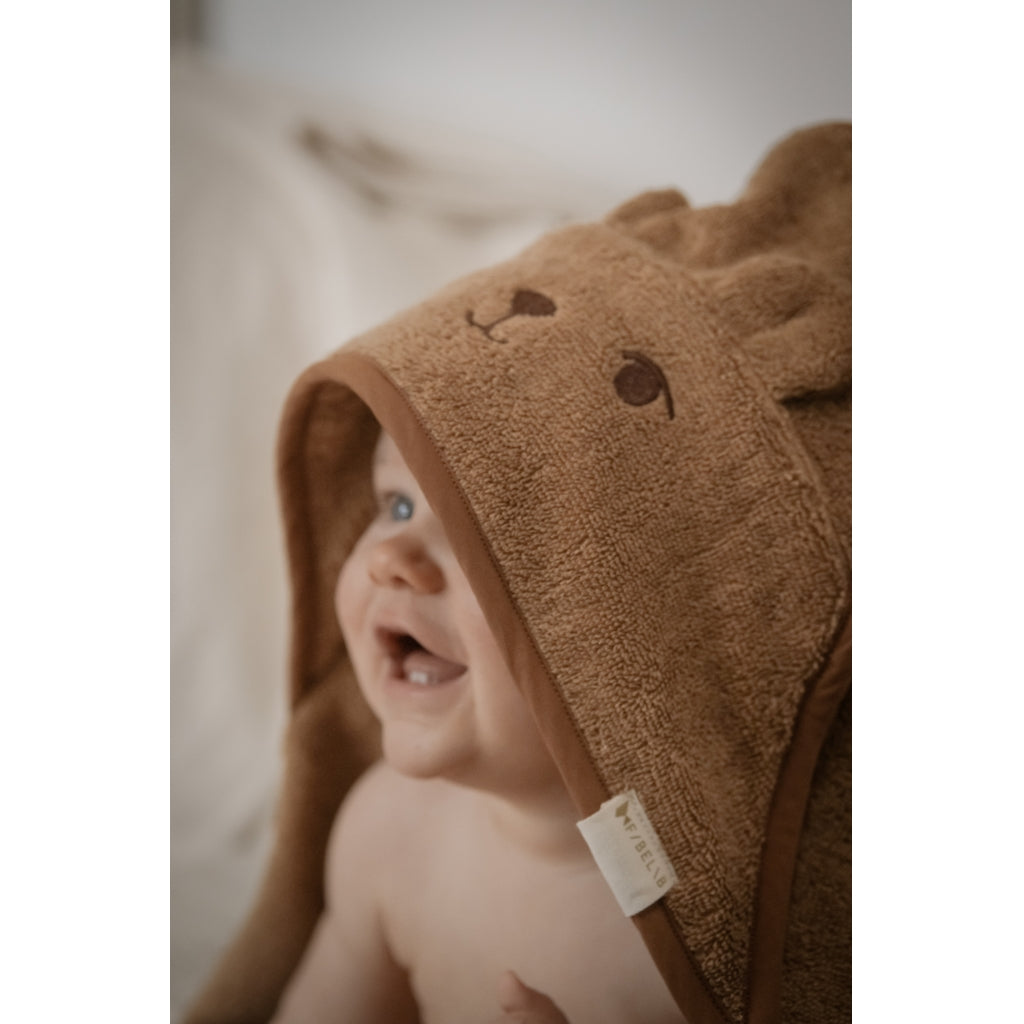 Fabelab Towel - Bear Badekåber Tobacco Brown