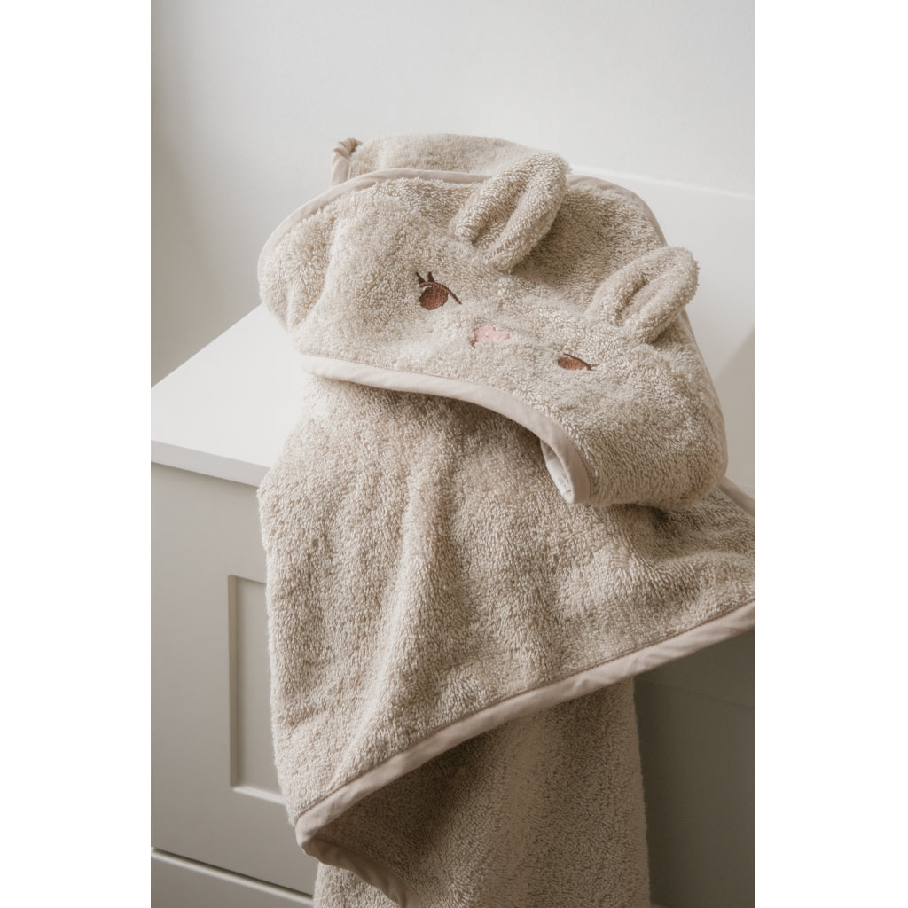 Fabelab Towel - Bunny Badekåber Oxford Tan