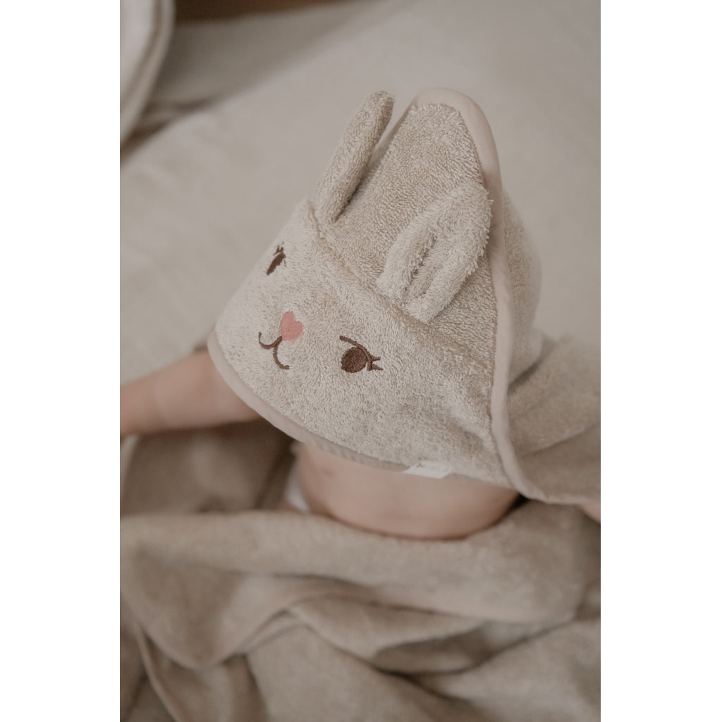 Fabelab Towel - Bunny Badekåber Oxford Tan