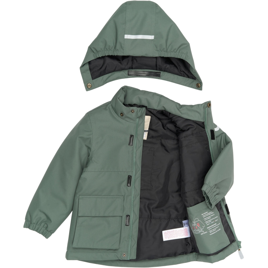 Mikk-Line Twill Parka Vinterjakke Nylon Jakker Balsam Green