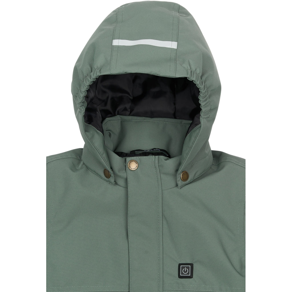 Mikk-Line Twill Parka Vinterjakke Nylon Jakker Balsam Green