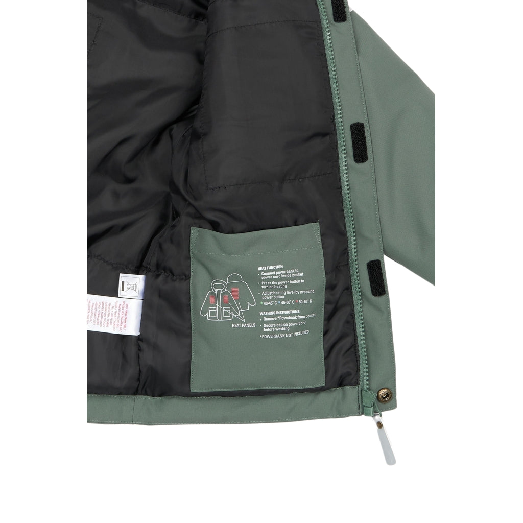 Mikk-Line Twill Parka Vinterjakke Nylon Jakker Balsam Green