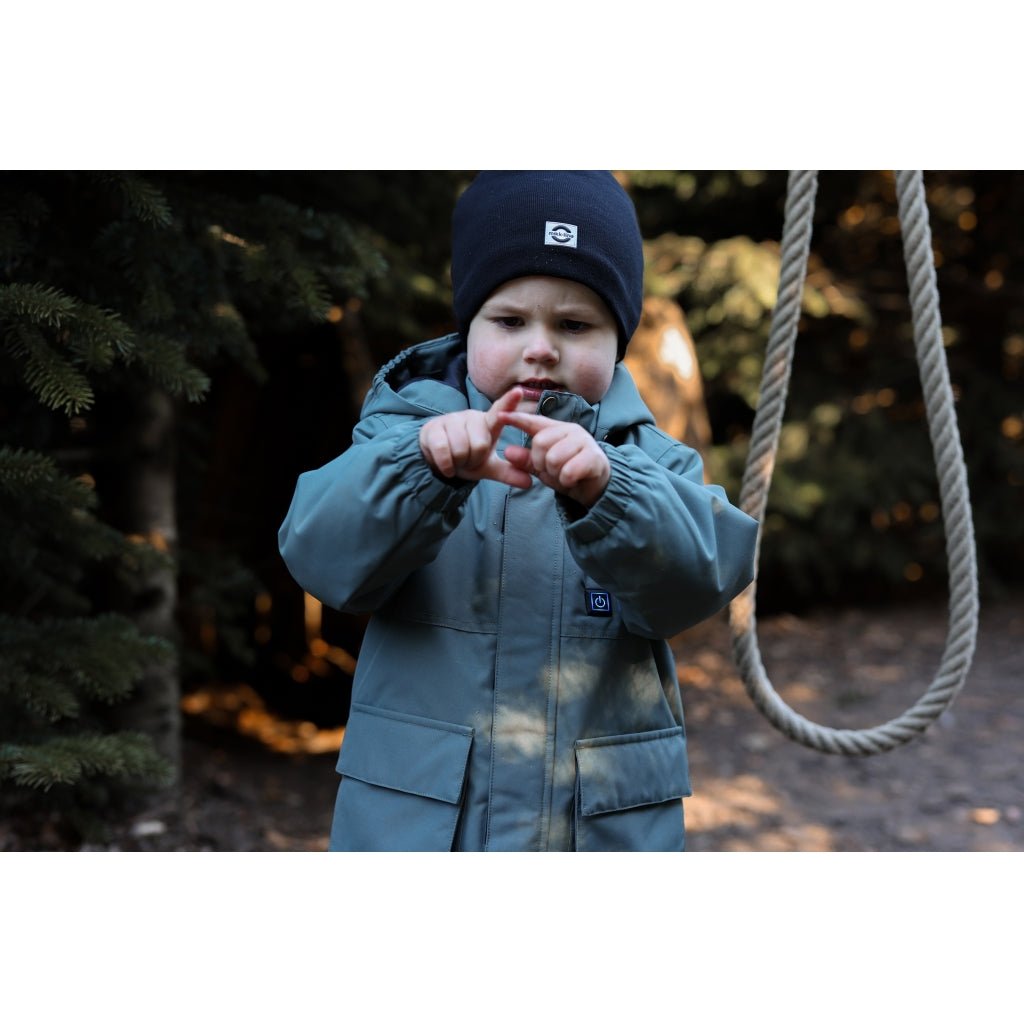 Mikk-Line Twill Parka Vinterjakke Nylon Jakker Balsam Green