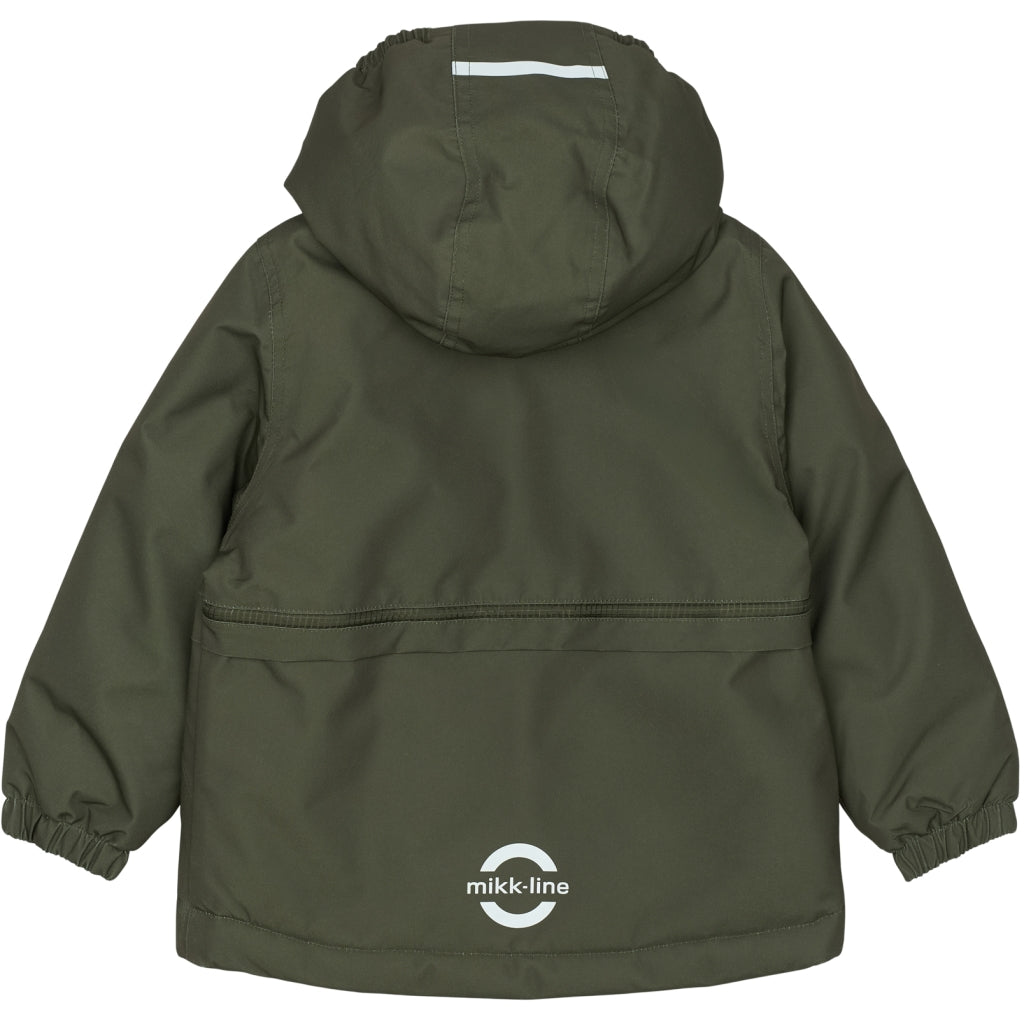 Mikk-Line Twill Parka Vinterjakke Nylon Jakker Olive Night