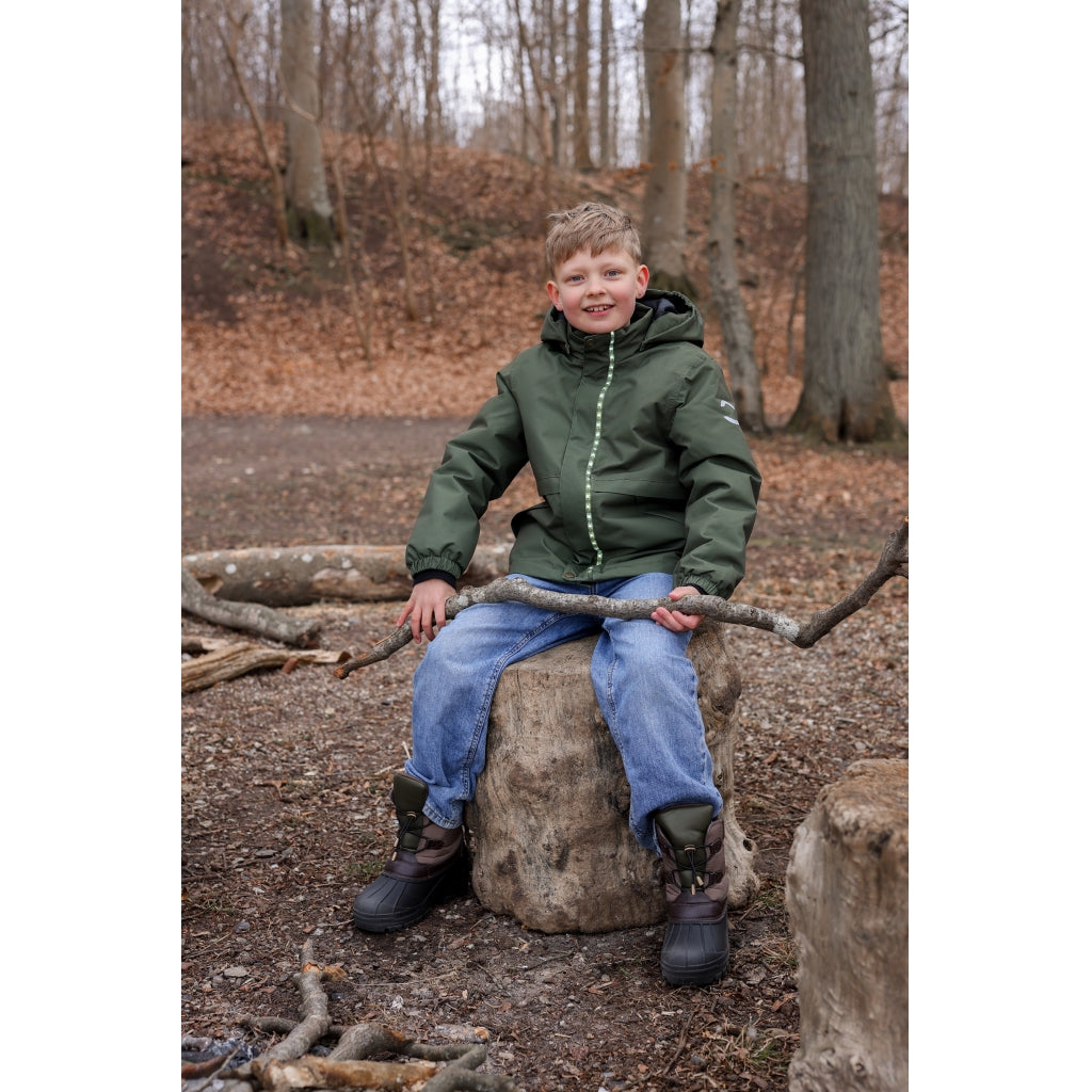 Mikk-Line Twill Parka Vinterjakke Nylon Jakker Olive Night