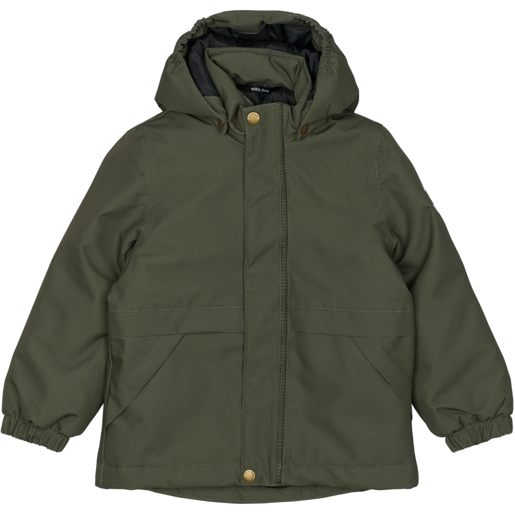 Mikk-Line Twill Parka Vinterjakke Nylon Jakker Olive Night