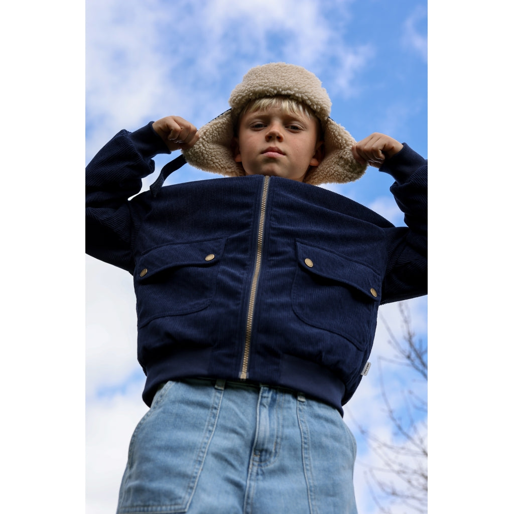 Mikk-Line Twill Parka Vinterjakke Nylon Jakker Blue Nights