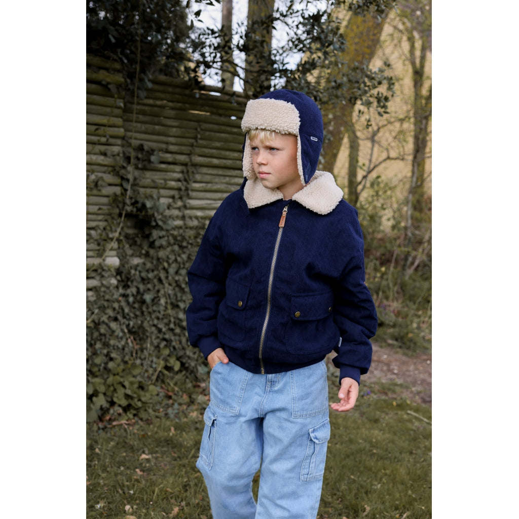 Mikk-Line Twill Parka Vinterjakke Nylon Jakker Blue Nights