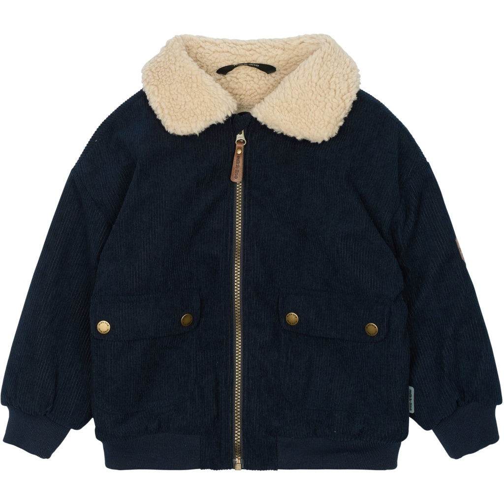 Mikk-Line Twill Parka Vinterjakke Nylon Jakker Blue Nights
