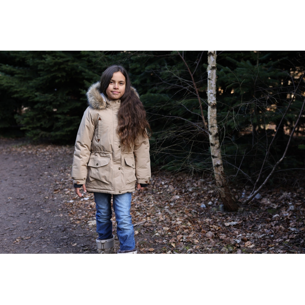 Mikk-Line Twill Parka Vinterjakke Nylon Jakker Cornstalk
