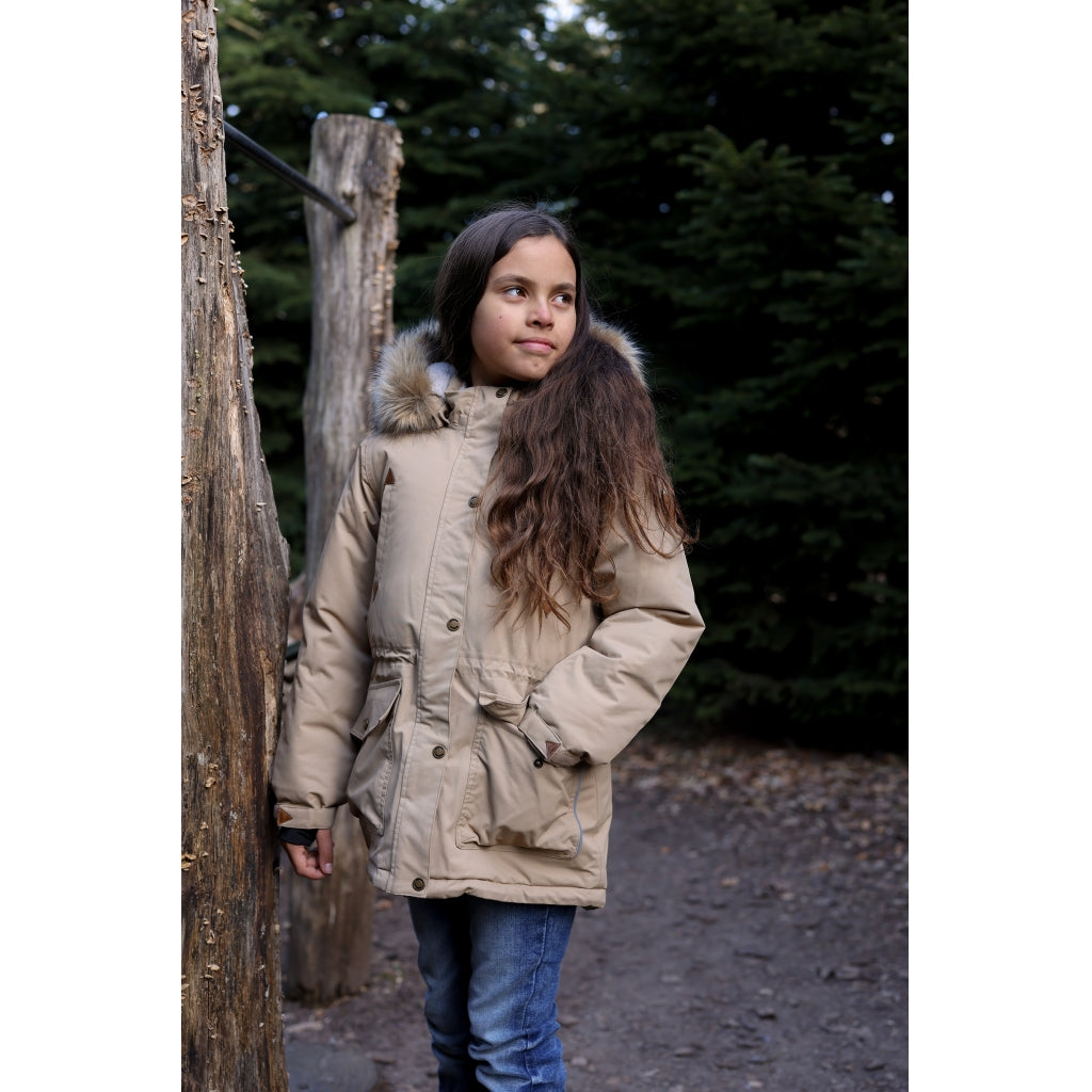 Mikk-Line Twill Parka Vinterjakke Nylon Jakker Cornstalk