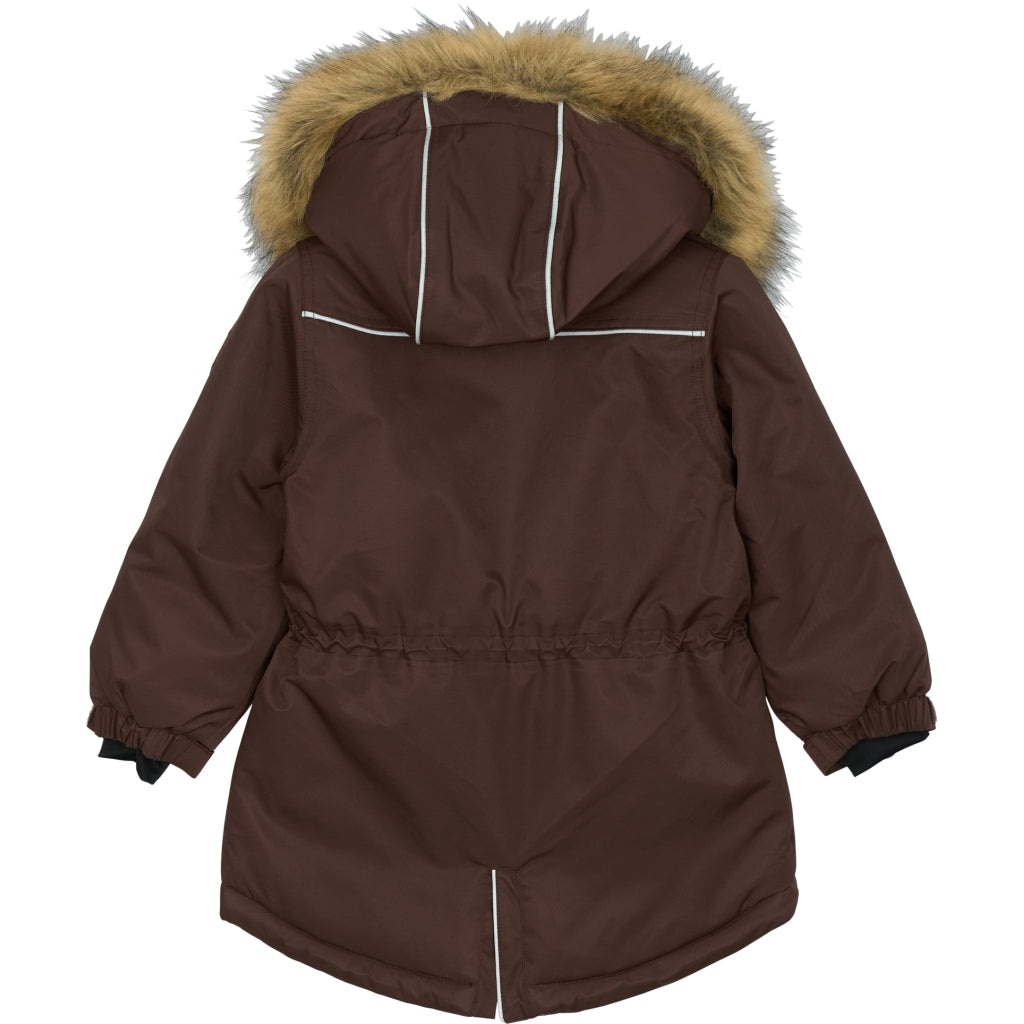 Mikk-Line Twill Parka Vinterjakke Nylon Jakker French Roast