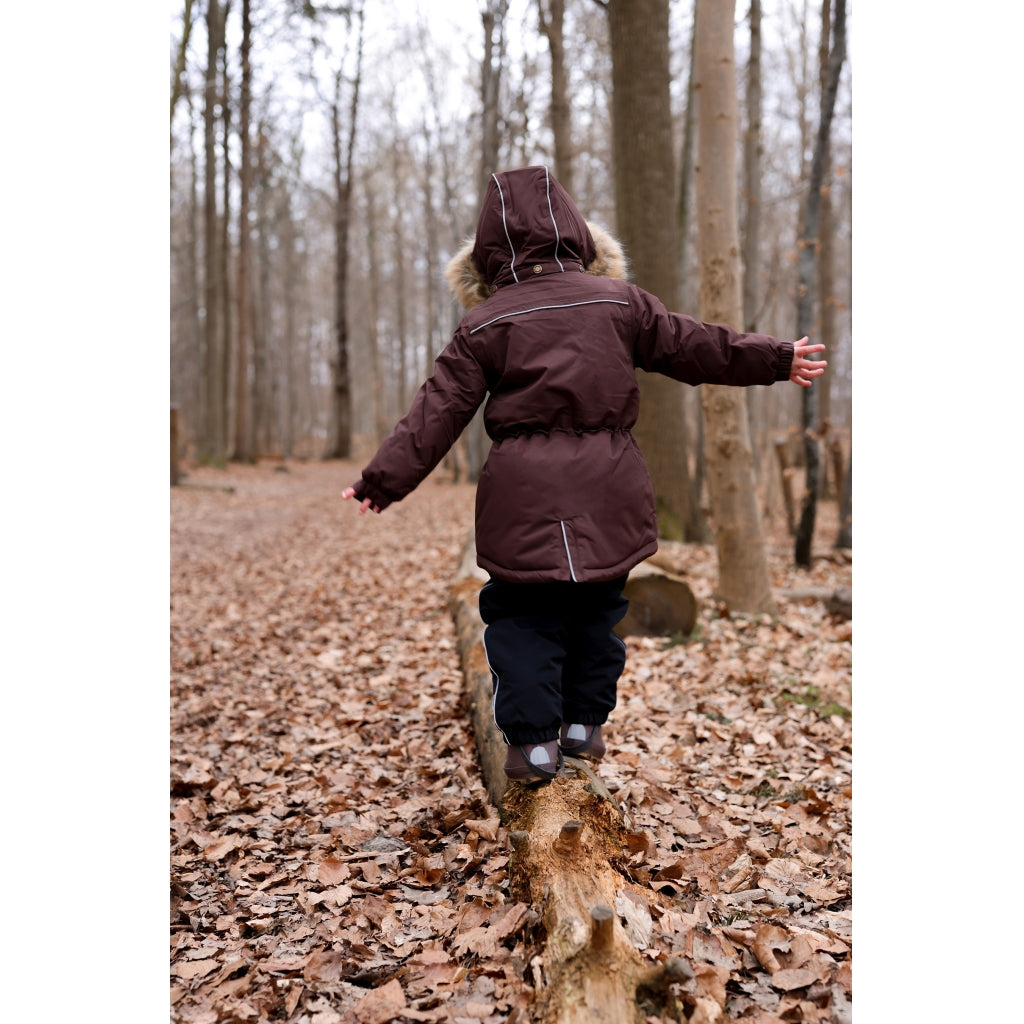 Mikk-Line Twill Parka Vinterjakke Nylon Jakker French Roast