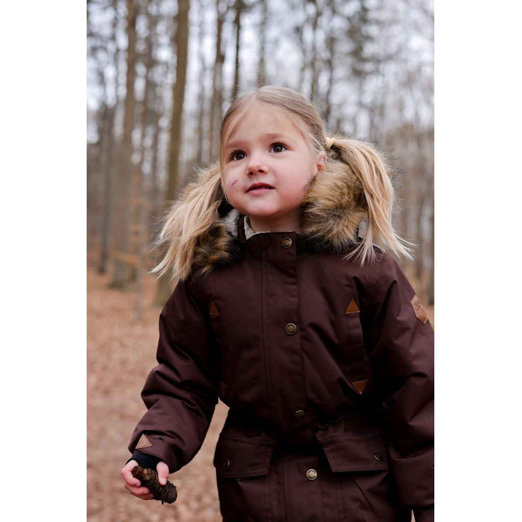 Mikk-Line Twill Parka Vinterjakke Nylon Jakker French Roast