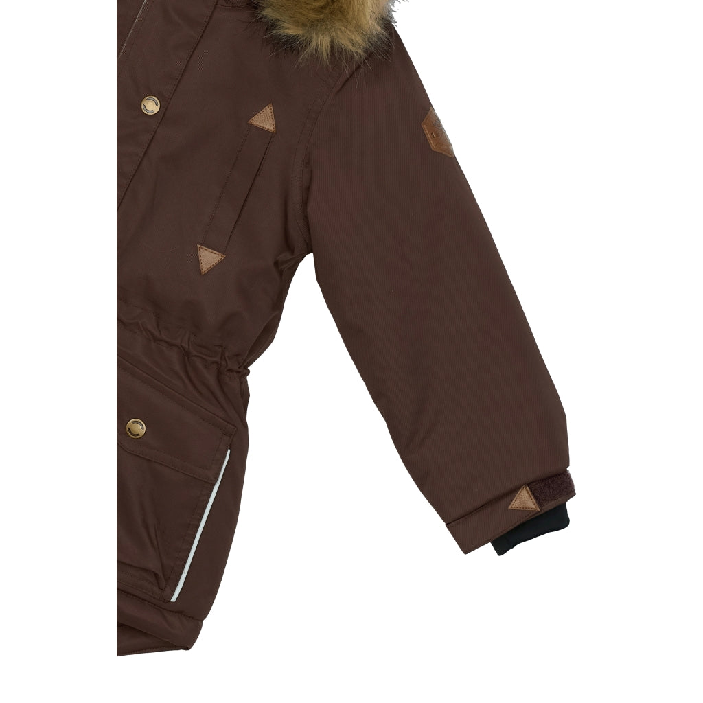 Mikk-Line Twill Parka Vinterjakke Nylon Jakker French Roast