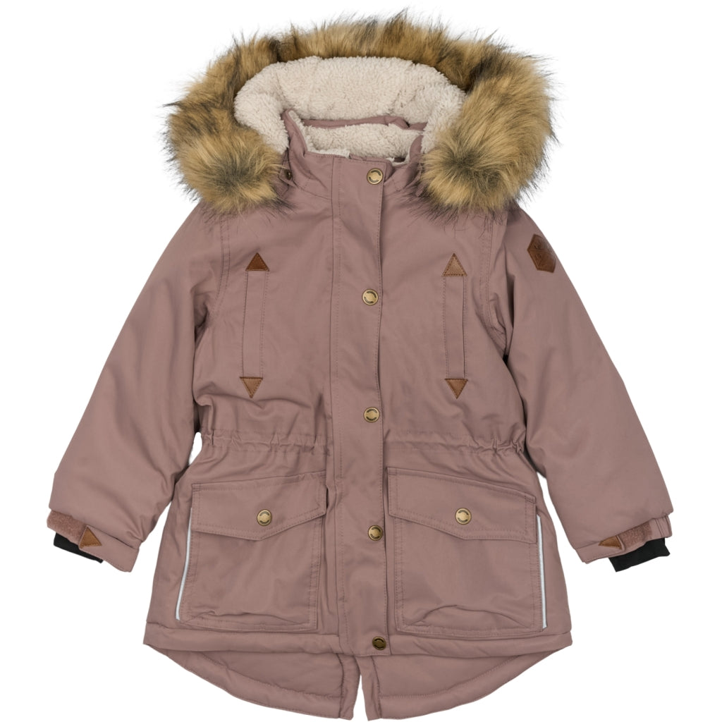 Mikk-Line Twill Parka Vinterjakke Nylon Jakker Twilight Mauve