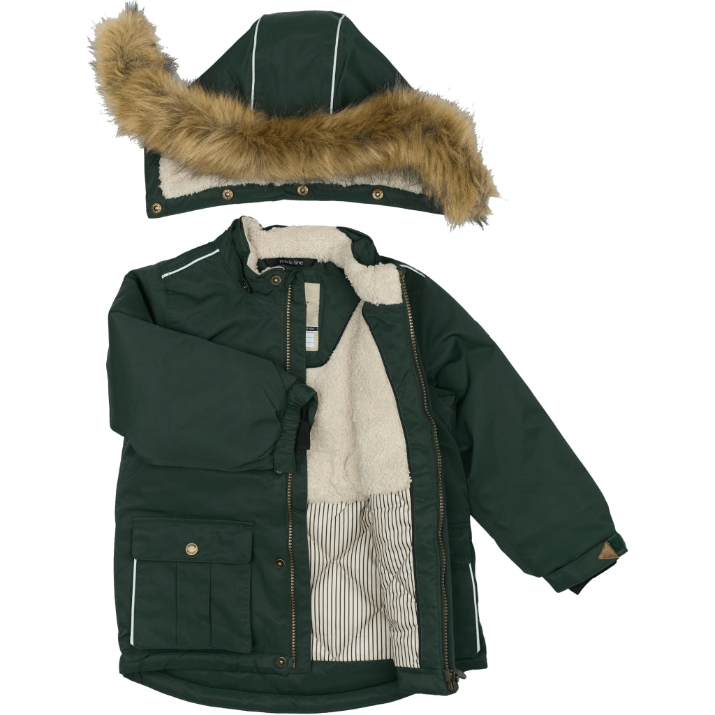 Mikk-Line Twill Parka Vinterjakke Nylon Jakker Darkest Sprouse