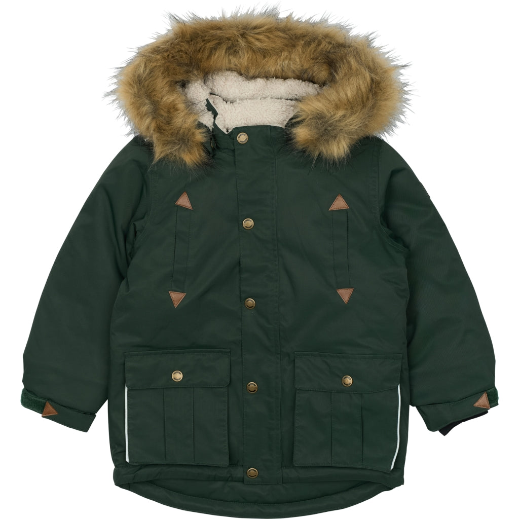 Mikk-Line Twill Parka Vinterjakke Nylon Jakker Darkest Sprouse