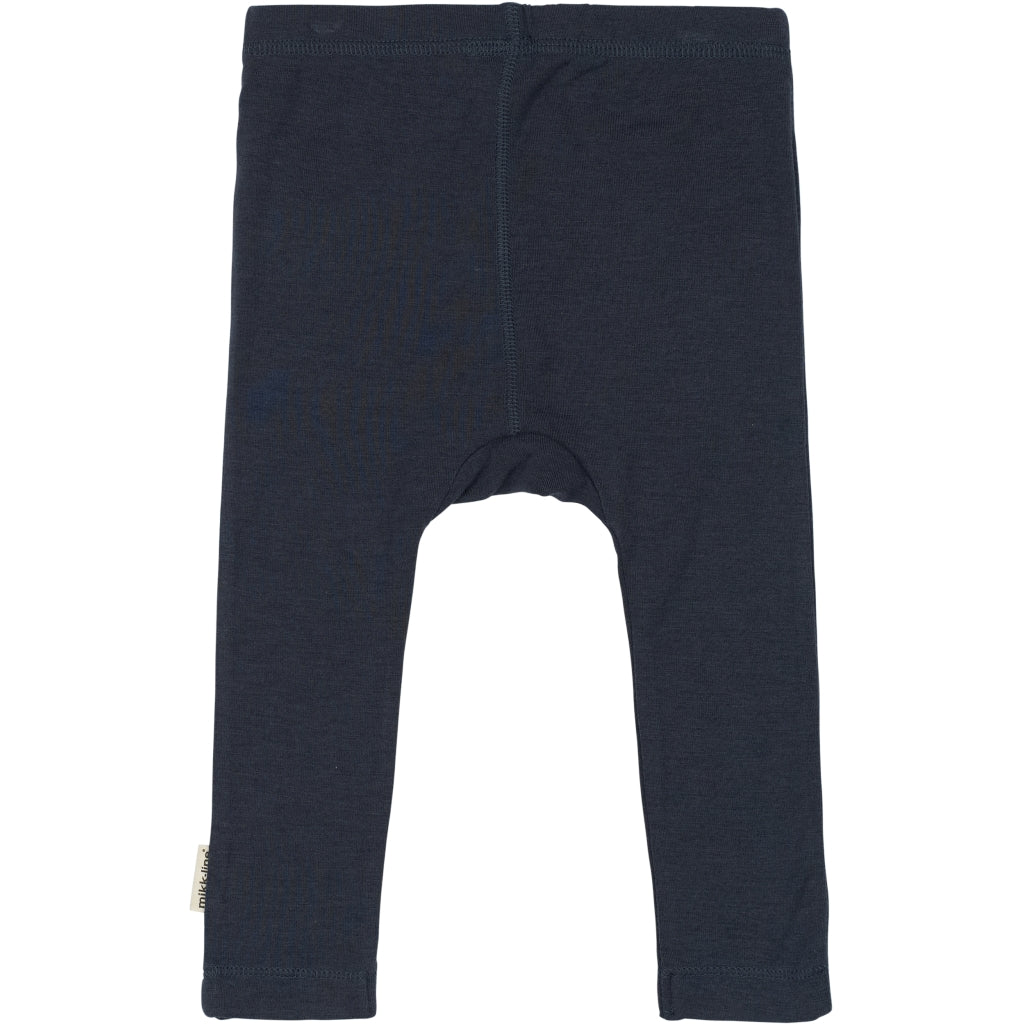 Mikk-Line Uld/Bambus Leggings (Ensfarvet) Uld Blue Nights