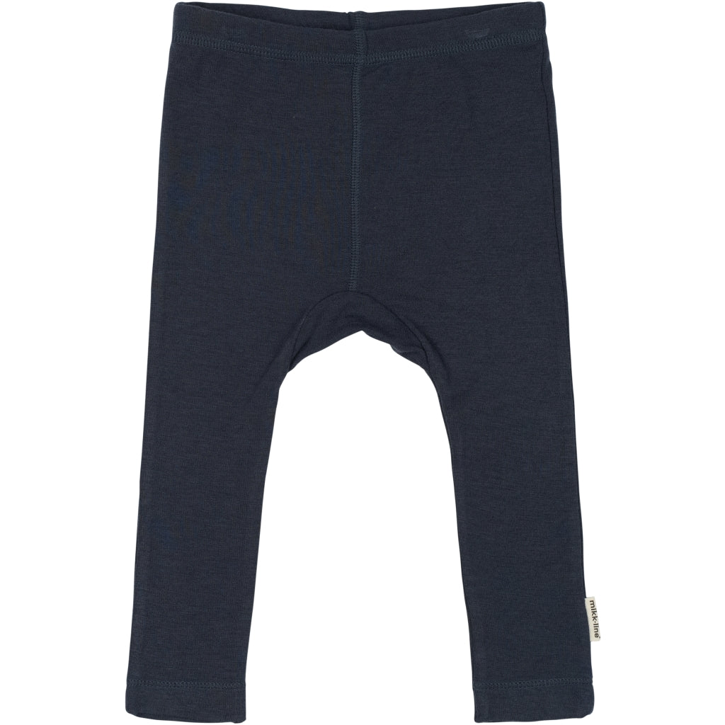 Mikk-Line Uld/Bambus Leggings (Ensfarvet) Uld Blue Nights