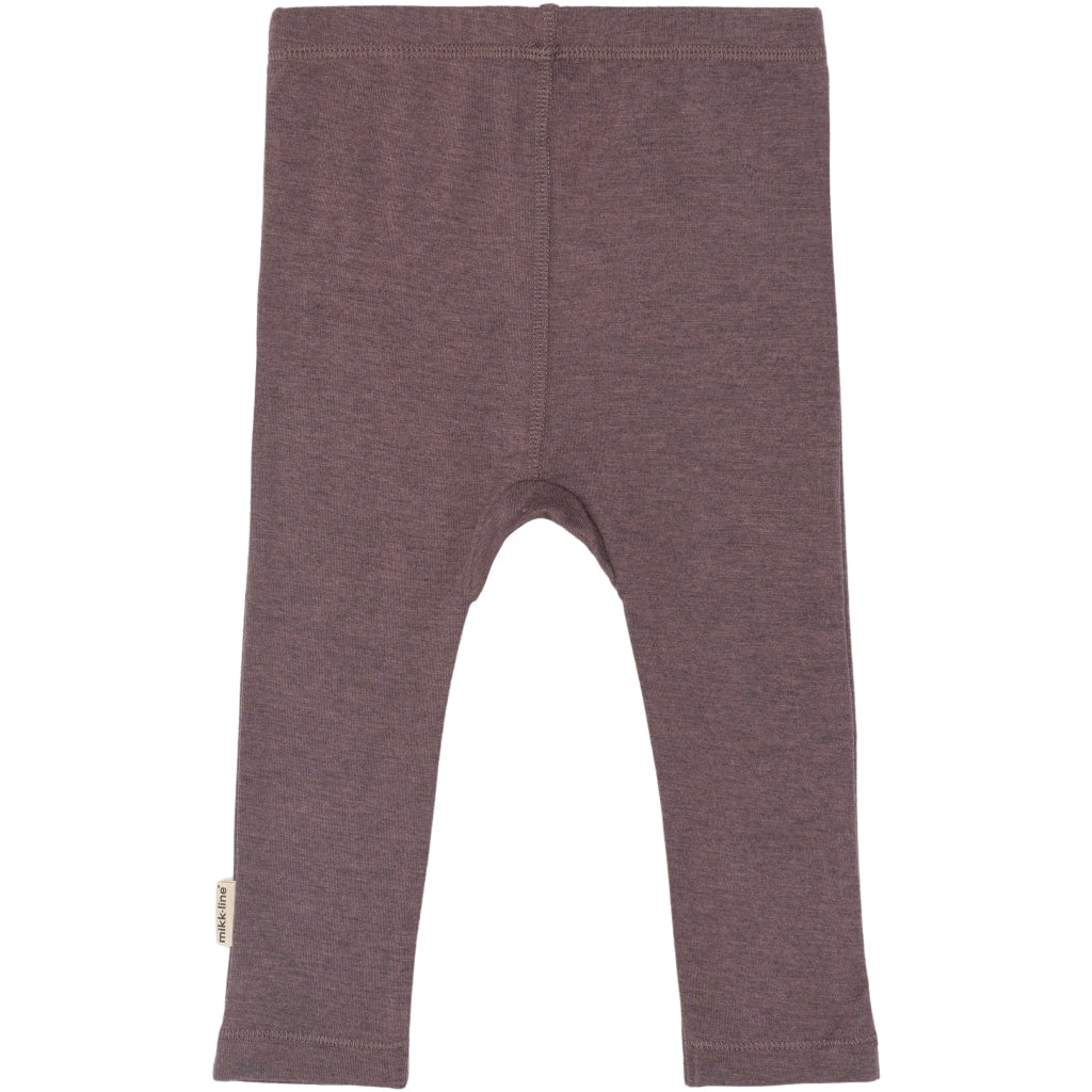 Mikk-Line Uld/Bambus Leggings (Ensfarvet) Uld Sparrow
